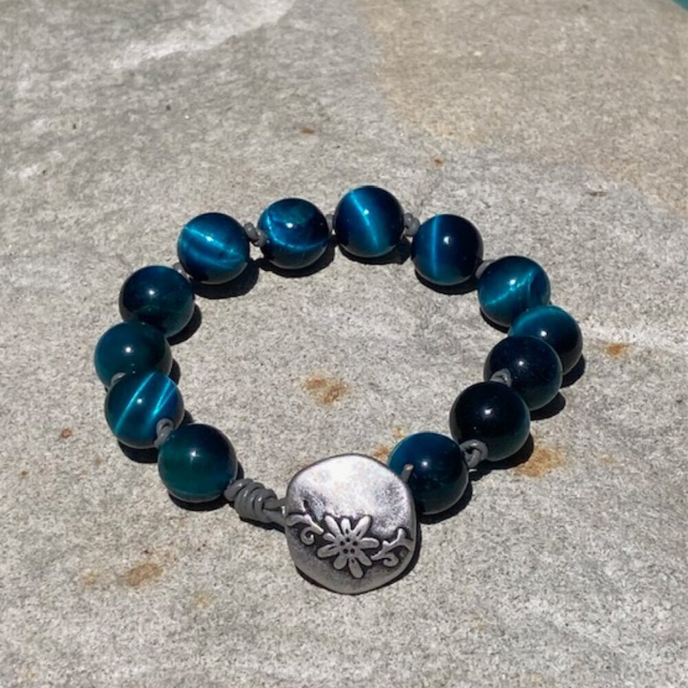 Tiger’s Eye Bracelet | Natural Gemstone Beaded Bracelet | Healing Stone Jewelry